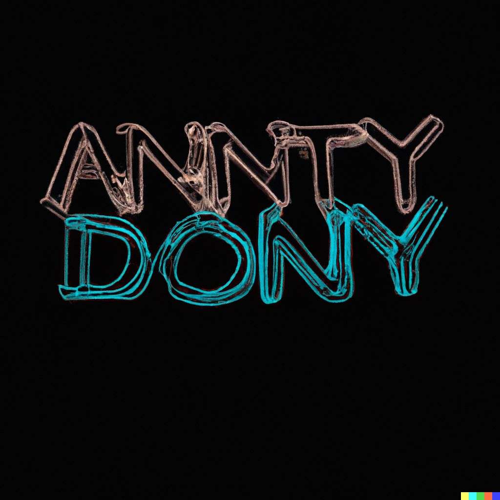 a representation of anxiety, neon art